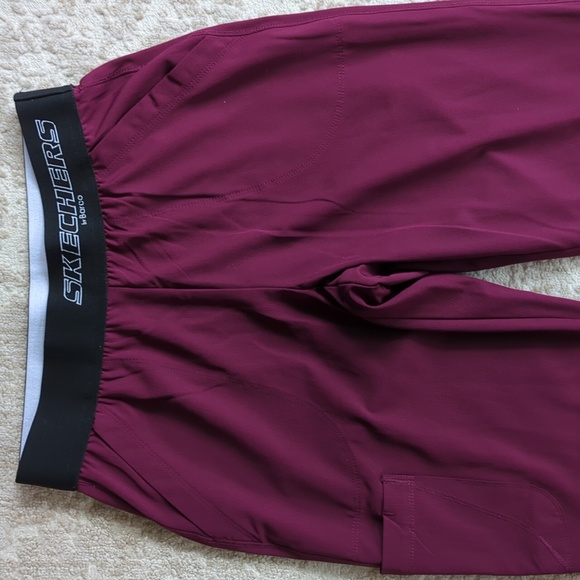 Barko Skechers Uniform Medical Pants S Burgundy Red Purple - Picture 7 of 16